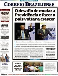 Capa do jornal Correio Braziliense 23/05/2019