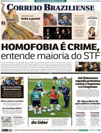 Capa do jornal Correio Braziliense 24/05/2019