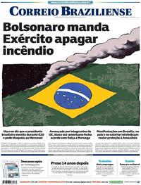 Capa do jornal Correio Braziliense 24/08/2019