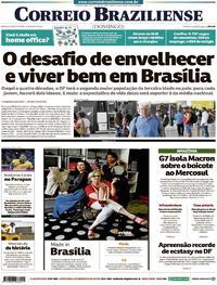 Capa do jornal Correio Braziliense 25/08/2019