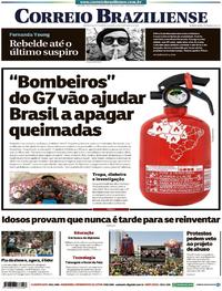 Capa do jornal Correio Braziliense 26/08/2019