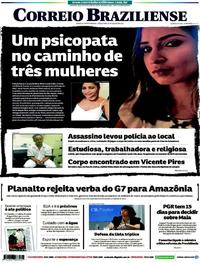 Capa do jornal Correio Braziliense 27/08/2019