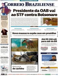 Capa do jornal Correio Braziliense 30/07/2019