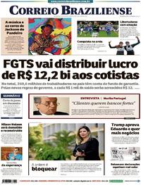 Capa do jornal Correio Braziliense 31/07/2019
