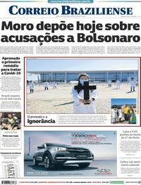 Capa do jornal Correio Braziliense 02/05/2020