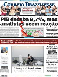 Capa do jornal Correio Braziliense 02/09/2020