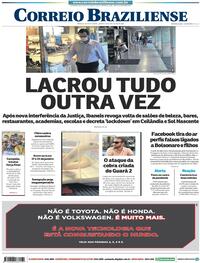 Capa do jornal Correio Braziliense 03/08/2020