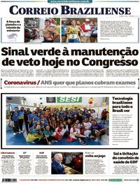 Capa do jornal Correio Braziliense 04/03/2020