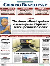 Capa do jornal Correio Braziliense 04/04/2020