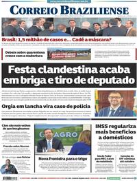 Capa do jornal Correio Braziliense 04/07/2020