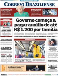 Capa do jornal Correio Braziliense 06/04/2020