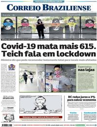 Capa do jornal Correio Braziliense 07/05/2020