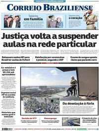Capa do jornal Correio Braziliense 07/08/2020