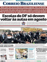 Capa do jornal Correio Braziliense 08/05/2020