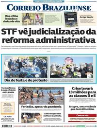 Capa do jornal Correio Braziliense 08/09/2020