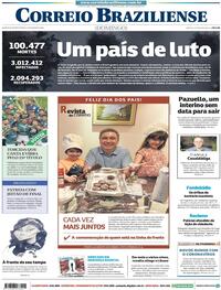 Capa do jornal Correio Braziliense 09/08/2020