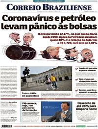 Capa do jornal Correio Braziliense 10/03/2020