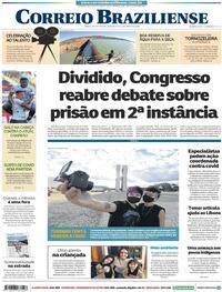 Capa do jornal Correio Braziliense 10/08/2020