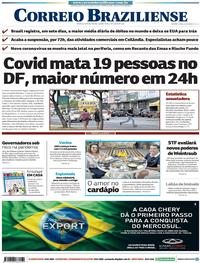 Capa do jornal Correio Braziliense 11/06/2020