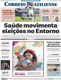 Capa do jornal Correio Braziliense 11/10/2020