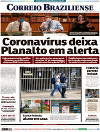 Capa do jornal Correio Braziliense 13/03/2020