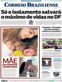 Capa do jornal Correio Braziliense 13/04/2020
