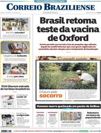 Capa do jornal Correio Braziliense 13/09/2020
