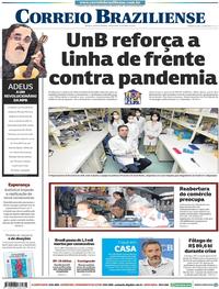 Capa do jornal Correio Braziliense 14/04/2020