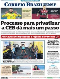 Capa do jornal Correio Braziliense 14/10/2020
