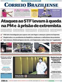 Capa do jornal Correio Braziliense 15/06/2020