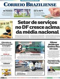 Capa do jornal Correio Braziliense 15/08/2020