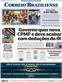 Capa do jornal Correio Braziliense 16/07/2020