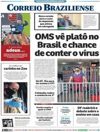 Capa do jornal Correio Braziliense 18/07/2020