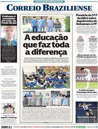 Capa do jornal Correio Braziliense 18/09/2020