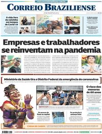 Capa do jornal Correio Braziliense 19/04/2020