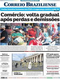 Capa do jornal Correio Braziliense 19/05/2020