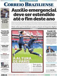 Capa do jornal Correio Braziliense 19/08/2020