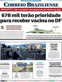 Capa do jornal Correio Braziliense 19/12/2020