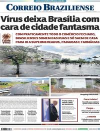 Capa do jornal Correio Braziliense 20/03/2020