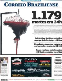 Capa do jornal Correio Braziliense 20/05/2020