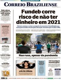 Capa do jornal Correio Braziliense 20/07/2020