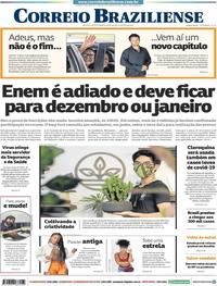 Capa do jornal Correio Braziliense 21/05/2020