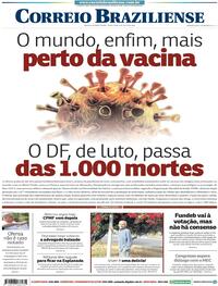 Capa do jornal Correio Braziliense 21/07/2020