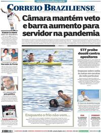Capa do jornal Correio Braziliense 21/08/2020