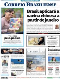 Capa do jornal Correio Braziliense 21/10/2020
