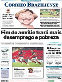 Capa do jornal Correio Braziliense 21/12/2020