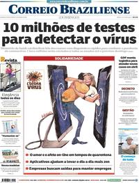 Capa do jornal Correio Braziliense 22/03/2020