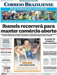 Capa do jornal Correio Braziliense 22/06/2020