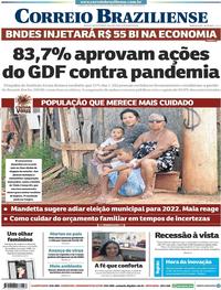 Capa do jornal Correio Braziliense 23/03/2020