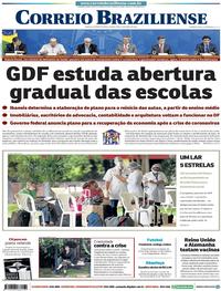 Capa do jornal Correio Braziliense 23/04/2020